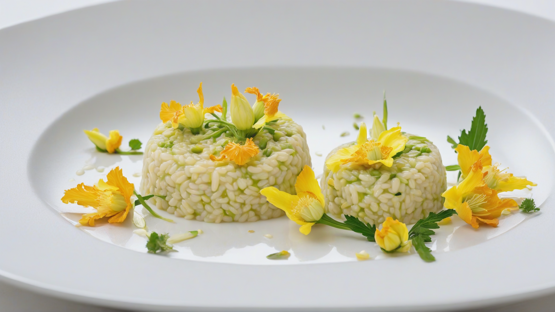 risotto con fiori di zucca